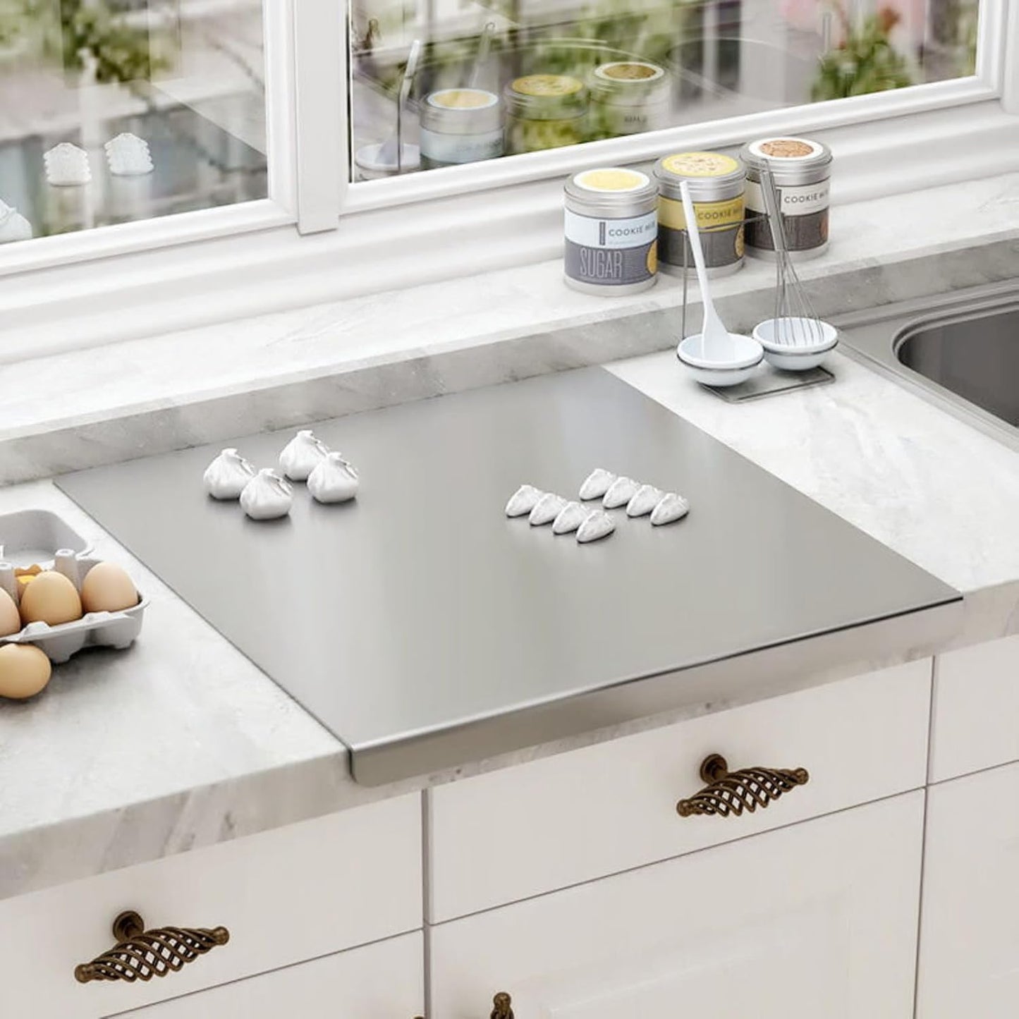 Premium Stainless Steel Chopping Board – Anti-Slip, Heat-Resistant, Easy-Clean Kitchen Cutting Board